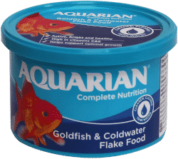 Goldfish flake food by Aquarian