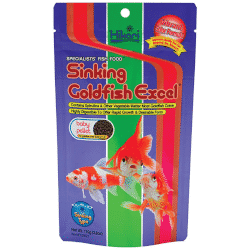 A packet of pellet goldfish food from Hikari